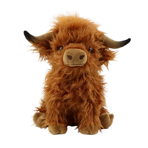 Tyngda Highland Ko Gosedjur 1,3 kg - Värmbar Kramis med Lavendel | Kramisen