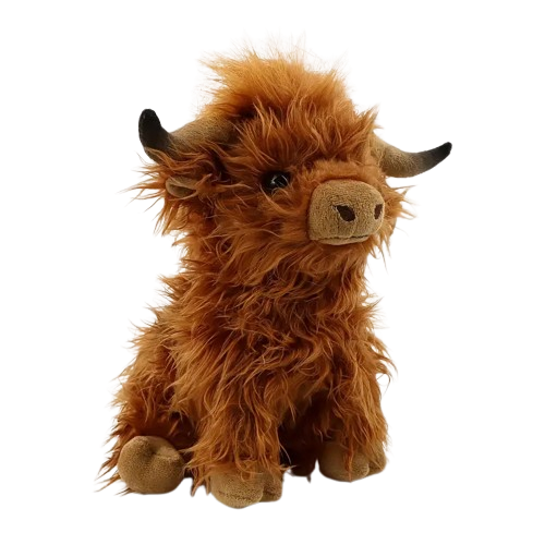 Tyngda Highland Ko Gosedjur 1,3 kg - Värmbar Kramis med Lavendel | Kramisen
