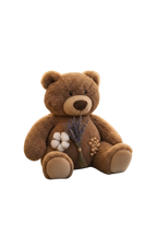 Tyngd björn Gustav – handgjord plyschleksak med lavendel och värmepåse